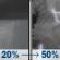 Tonight: A chance of rain showers between 10pm and 3am, then a chance of showers and thunderstorms. Mostly cloudy, with a low around 57. South wind around 7 mph. Chance of precipitation is 50%. Tonight: Chance Rain Showers